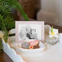 Addison Ross Ltd Blush Ostrich & Silver Frame Frames