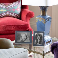 Addison Ross Ltd Blue Croc & Silver Frame