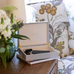 Addison Ross Ltd Boxes CHIFFON STORAGE BOX: Gold Trim