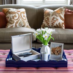Addison Ross Ltd CHIFFON STORAGE BOX: Silver Trim Boxes