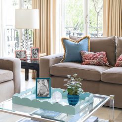 Addison Ross Ltd LARGE EAU DE NIL SCALLOPED EDGE TRAY