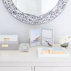 Addison Ross Ltd White Lacquer Box With Gold Boxes