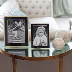 Addison Ross Ltd Gold Trim Black Enamel Picture Frame
