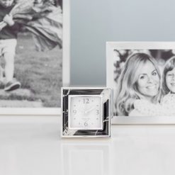 Addison Ross Ltd Black Marble Square Alarm Clock Clocks