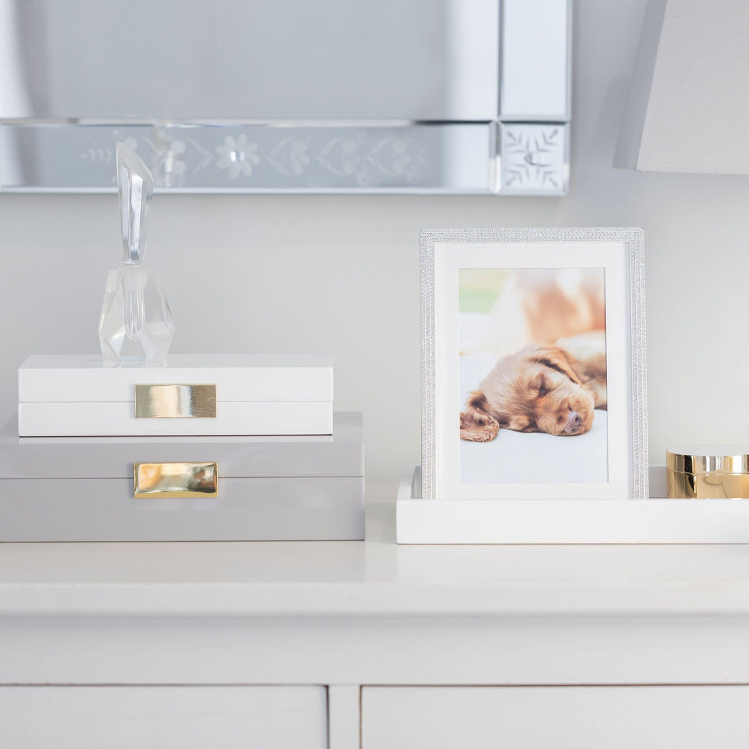 Addison Ross Ltd CHIFFON JEWELRY BOX: Gold Trim Boxes