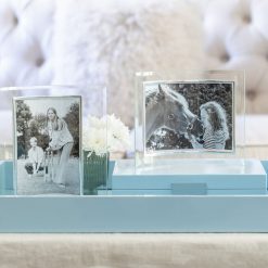 Addison Ross Ltd Pale Denim Blue Large Ottoman Tray