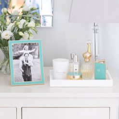 Addison Ross Ltd Gold Trim Turquoise Enamel Picture Frame