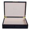 Addison Ross Ltd BLACK STORAGE BOX : Gold Trim Boxes