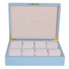Addison Ross Ltd PALE DENIM BLUE WATCH BOX: Gold Trim Boxes