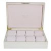 Addison Ross Ltd Boxes VANILLA CROCODILE WATCH BOX: Gold Trim