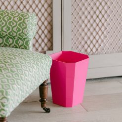 Addison Ross Ltd UK Octagonal Lacquer Bin – Fuschia Homeware