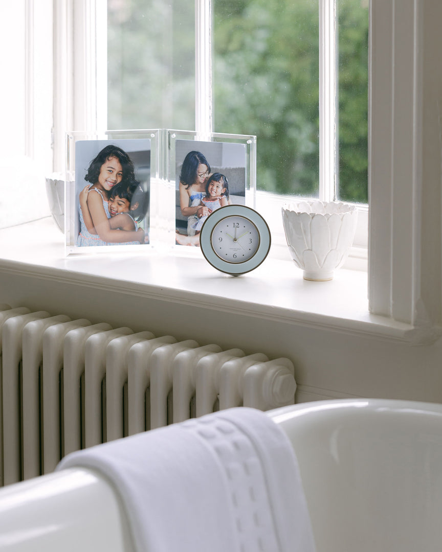 Addison Ross Ltd Clocks Light Blue & Silver Alarm Clock