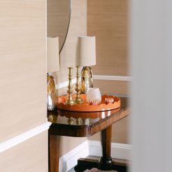 Addison Ross Ltd Homeware Orange Round Large Lacquered Scallop Tray