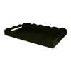 Addison Ross Ltd Homeware LARGE, BLACK SCALLOPED EDGE TRAY