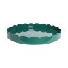Addison Ross Ltd British Racing Green Round Large Lacquered Scallop Tray