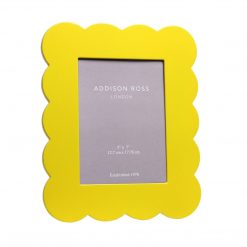 Addison Ross Ltd Yellow Scalloped Lacquer Photo Frame Frames
