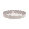 Addison Ross Ltd Homeware Cappuccino Round Large Lacquered Scallop Tray