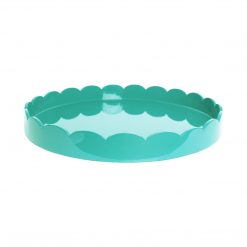 Addison Ross Ltd Turquoise Round Medium Lacquered Scallop Tray Homeware