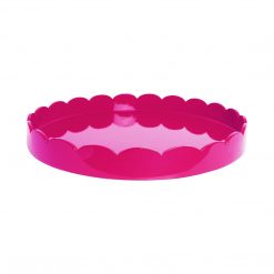Addison Ross Ltd Fuschia Round Medium Lacquered Scallop Tray