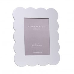 Addison Ross Ltd White Scalloped Lacquer Photo Frame