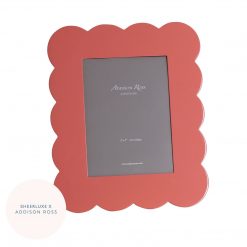 Addison Ross Ltd Frames Coral Pink Lacquered Scallop Photo Frame – Limited Edition