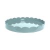Addison Ross Ltd Homeware Eau De Nil Round Medium Lacquered Scallop Tray