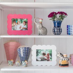 Addison Ross Ltd Pink Scalloped Lacquer Photo Frame