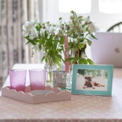 Addison Ross Ltd Ice Blue Enamel & Silver Wide Frame Frames