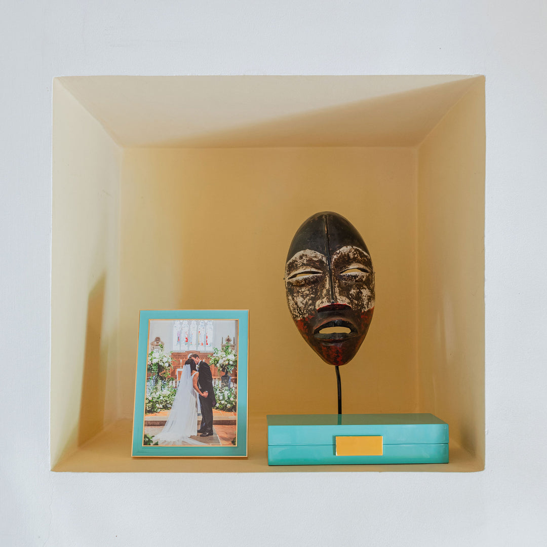 Addison Ross Ltd Turquoise Jewellery Box With Gold