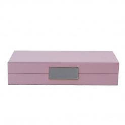 Addison Ross Ltd Pink Lacquer Box With Silver Boxes