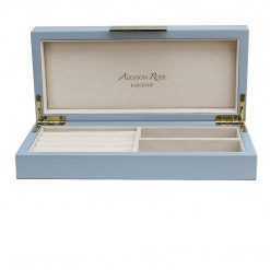 Addison Ross Ltd Light Blue Lacquer Box With Gold Boxes