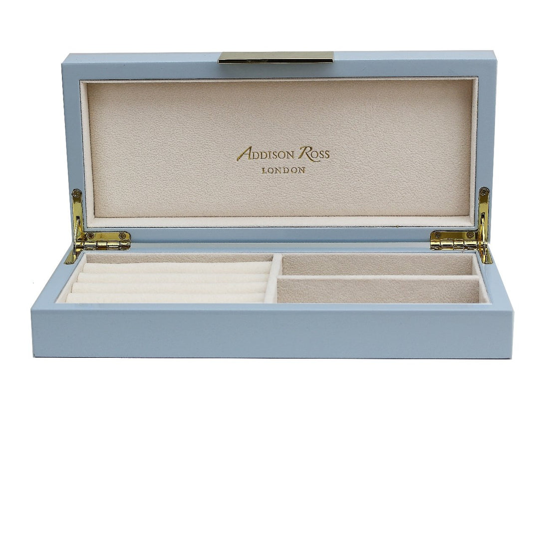 Addison Ross Ltd Light Blue Lacquer Box With Gold Boxes