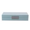 Addison Ross Ltd Boxes Light Blue Lacquer Box With Silver
