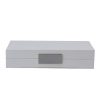 Addison Ross Ltd Boxes White Lacquer Box With Silver