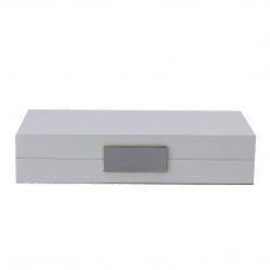 Addison Ross Ltd Boxes White Lacquer Box With Silver