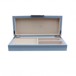 Addison Ross Ltd Powder Blue Jewellery Box With Gold