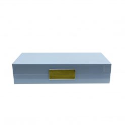 Addison Ross Ltd Powder Blue Jewellery Box With Gold
