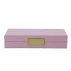 Addison Ross Ltd Pink Lacquer Box With Gold Boxes