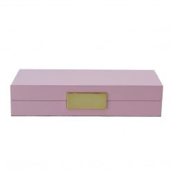 Addison Ross Ltd Pink Lacquer Box With Gold Boxes