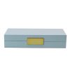 Addison Ross Ltd Light Blue Lacquer Box With Gold Boxes