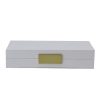 Addison Ross Ltd White Lacquer Box With Gold Boxes