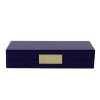 Addison Ross Ltd Boxes Navy Lacquer Box With Gold