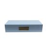 Addison Ross Ltd Boxes Pale Denim Lacquer Box With Silver