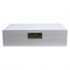 Addison Ross Ltd Boxes WHITE GLASSES BOX: Gold Trim
