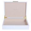 Addison Ross Ltd WHITE STORAGE BOX: Gold Trim Boxes