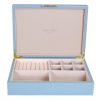Addison Ross Ltd PALE DENIM BLUE JEWELRY BOX: Gold Trim