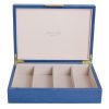 Addison Ross Ltd BLUE SHAGREEN GLASSES BOX: Gold Trim