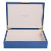 Addison Ross Ltd Boxes BLUE SHAGREEN STORAGE BOX: Gold Trim