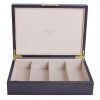 Addison Ross Ltd BROWN CROCODILE GLASSES BOX: Gold Trim