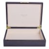 Addison Ross Ltd BROWN CROCODILE STORAGE BOX: Gold Trim